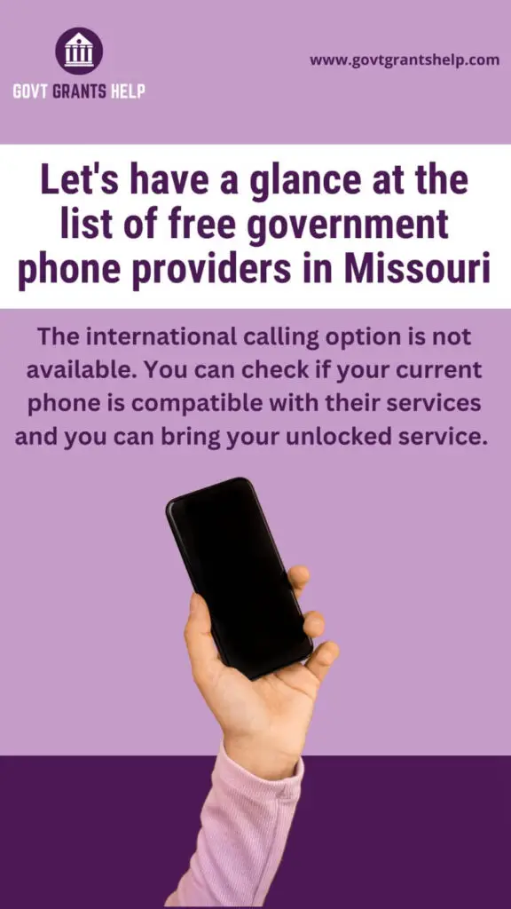 Free government phone providers in missouri